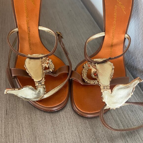 Giuseppe Zanotti Seahorse Crystal Sandal- Heel - Picture 13 of 14